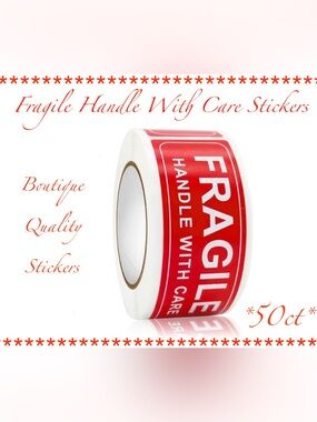 Fragile Handle With Care Stickers Boutique Quality ~New